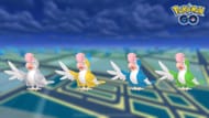 All the different Squawkabilly shiny forms (Image via TPC)