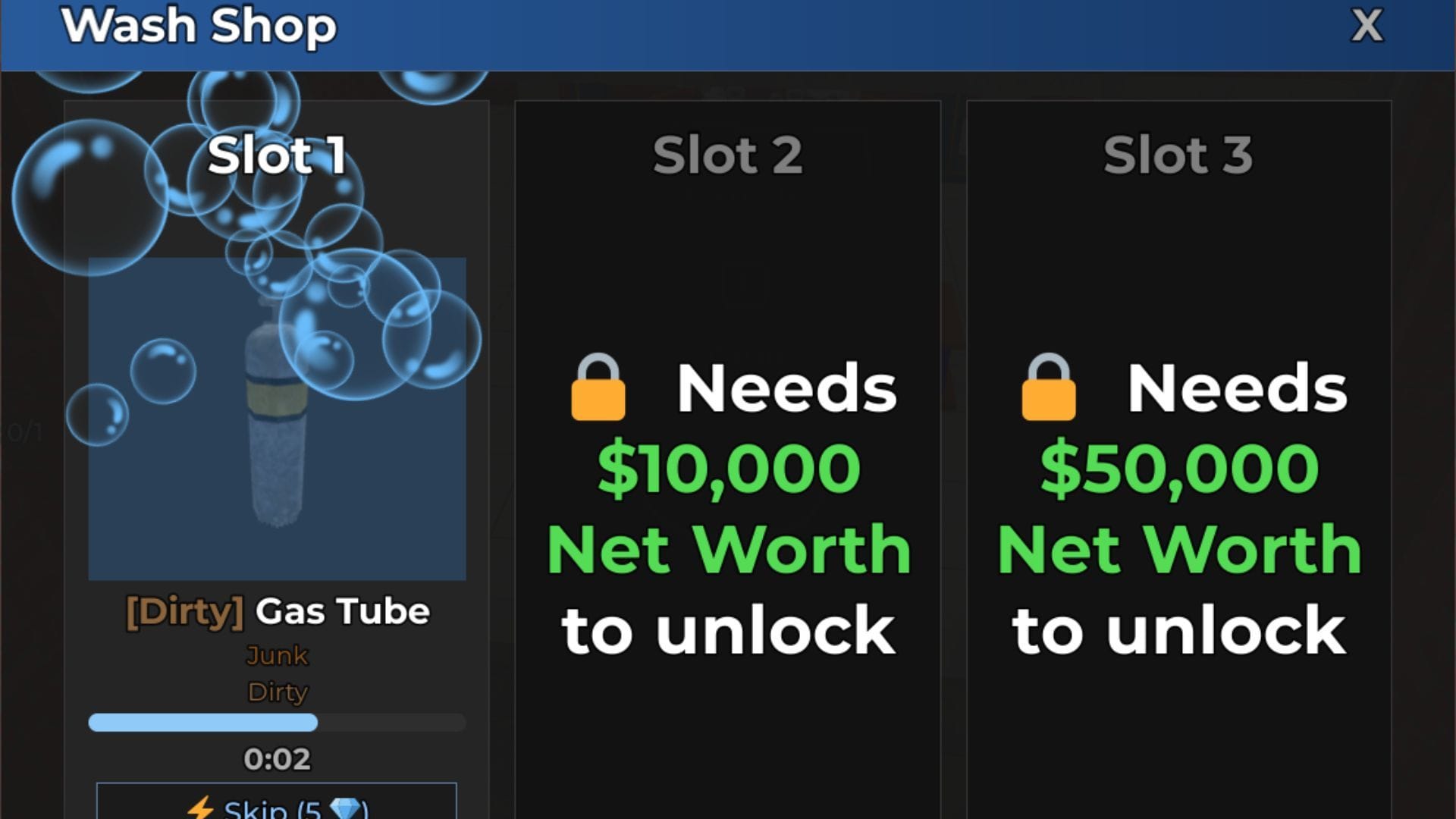 Limpando um item (imagem via Roblox)