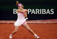 Mirra Andreeva in action at the 2026 French Open (Source: Getty)