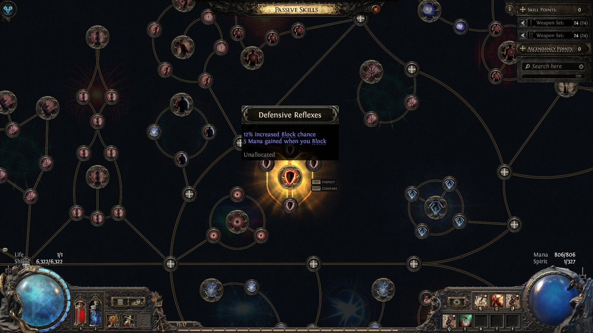 Defensive Reflexes notable passive in Path of Exile 2 (Image via GGG) 