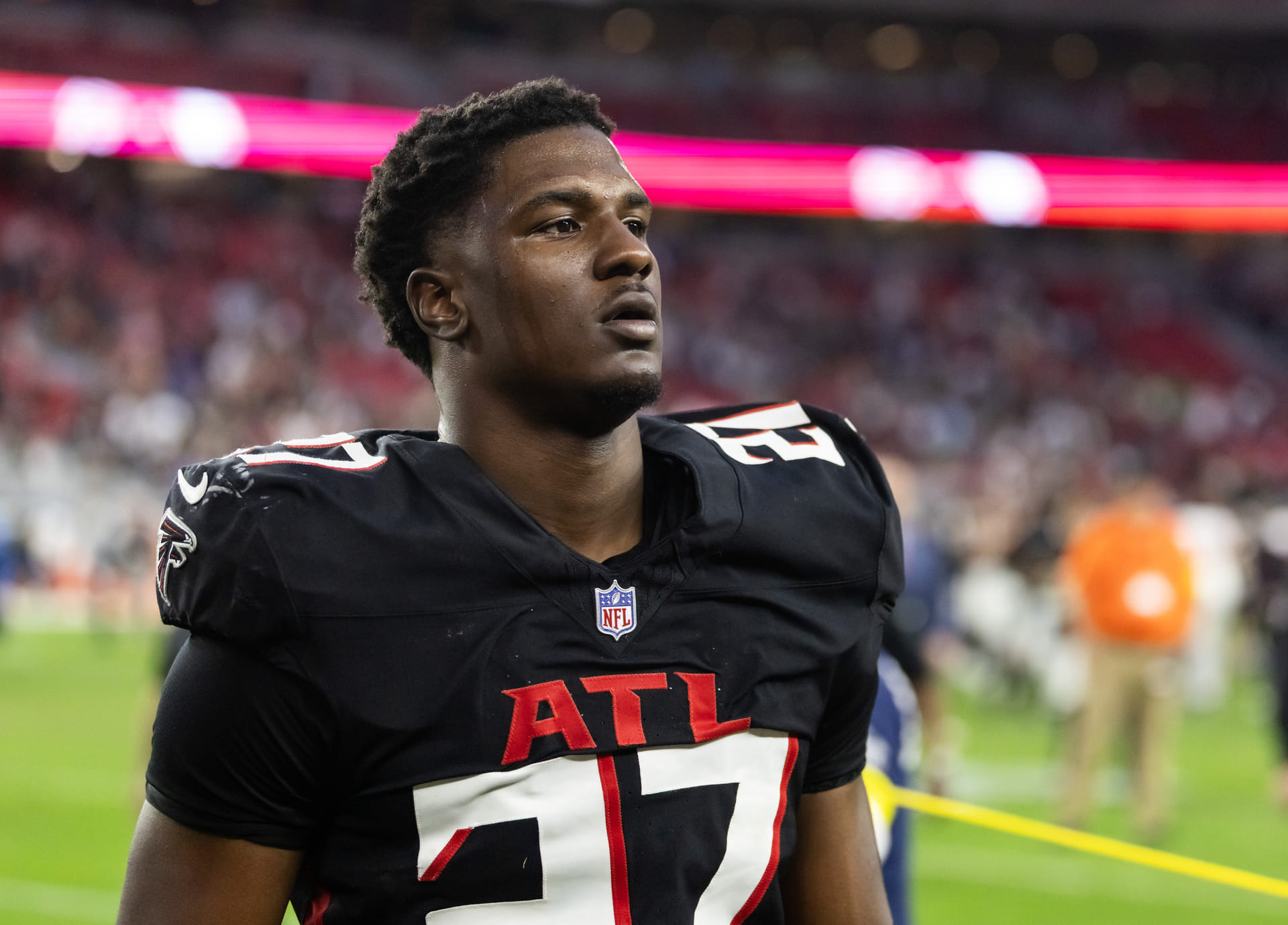 NFL insider sounds alarm over James Pearce Jr.'s expected media no-show after returning from domestic dispute with his ex-girlfriend Rickea Jackson
