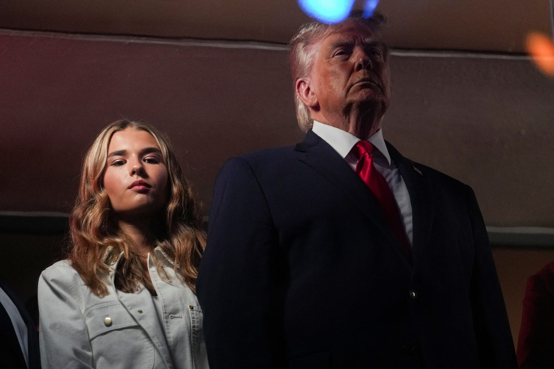 Donald Trump's Granddaughter Keeps Mum After Being Asked About 'Fake Audio' Accusations From Knicks Game