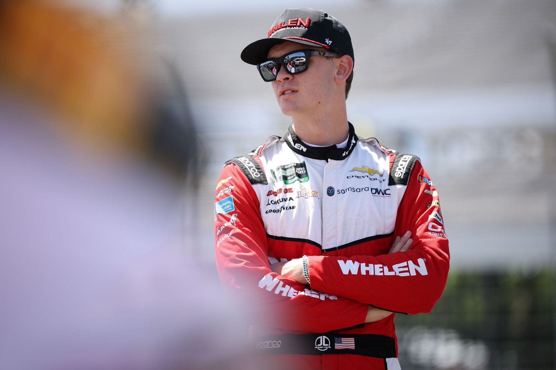 Jesse Love no Pocono Raceway em 13 de junho de 2026. - Fonte: Getty