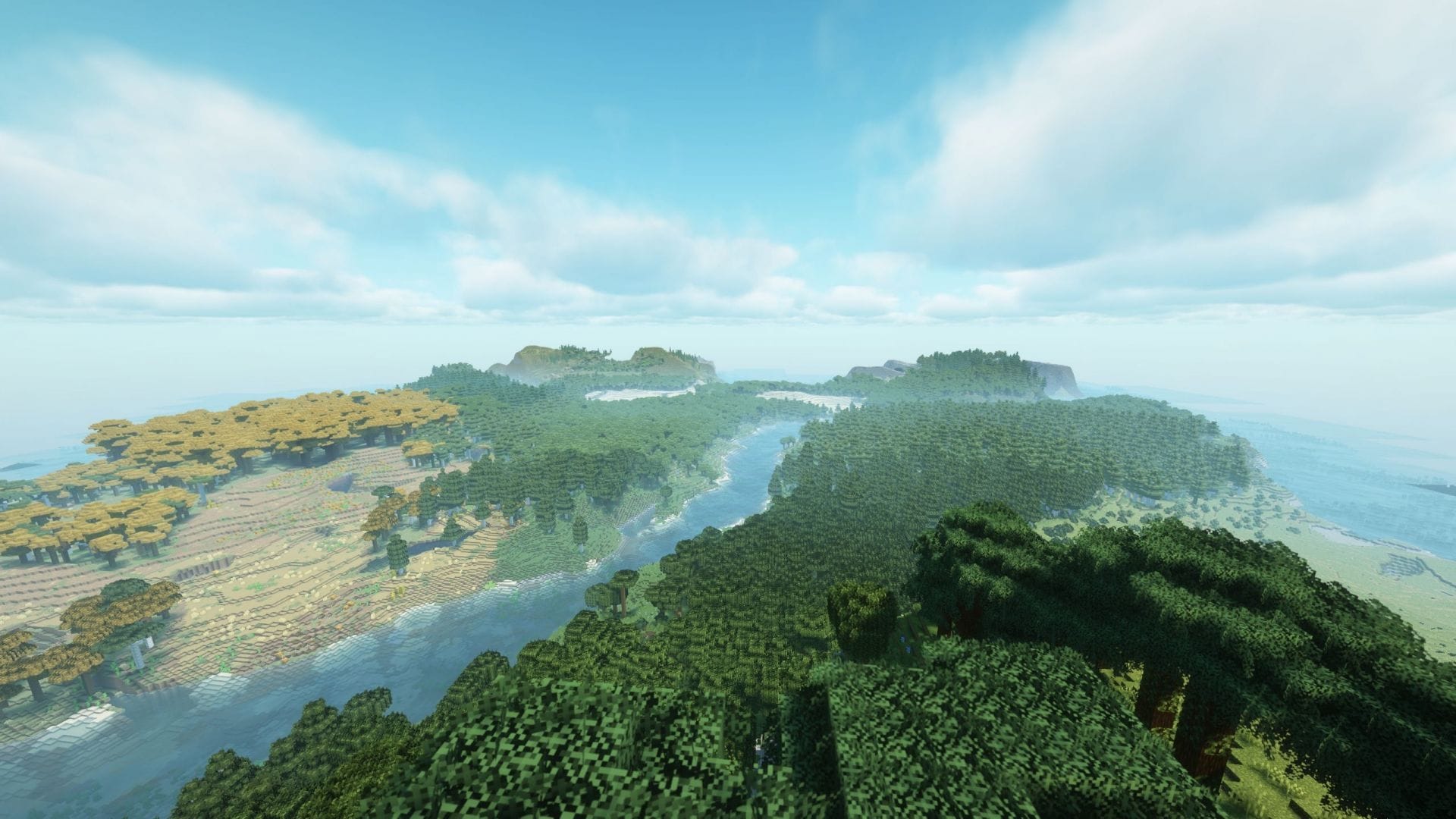 Distant Horizons renders hundreds of blocks without tanking the PC (Image via Mojang Studios || Sportskeeda)