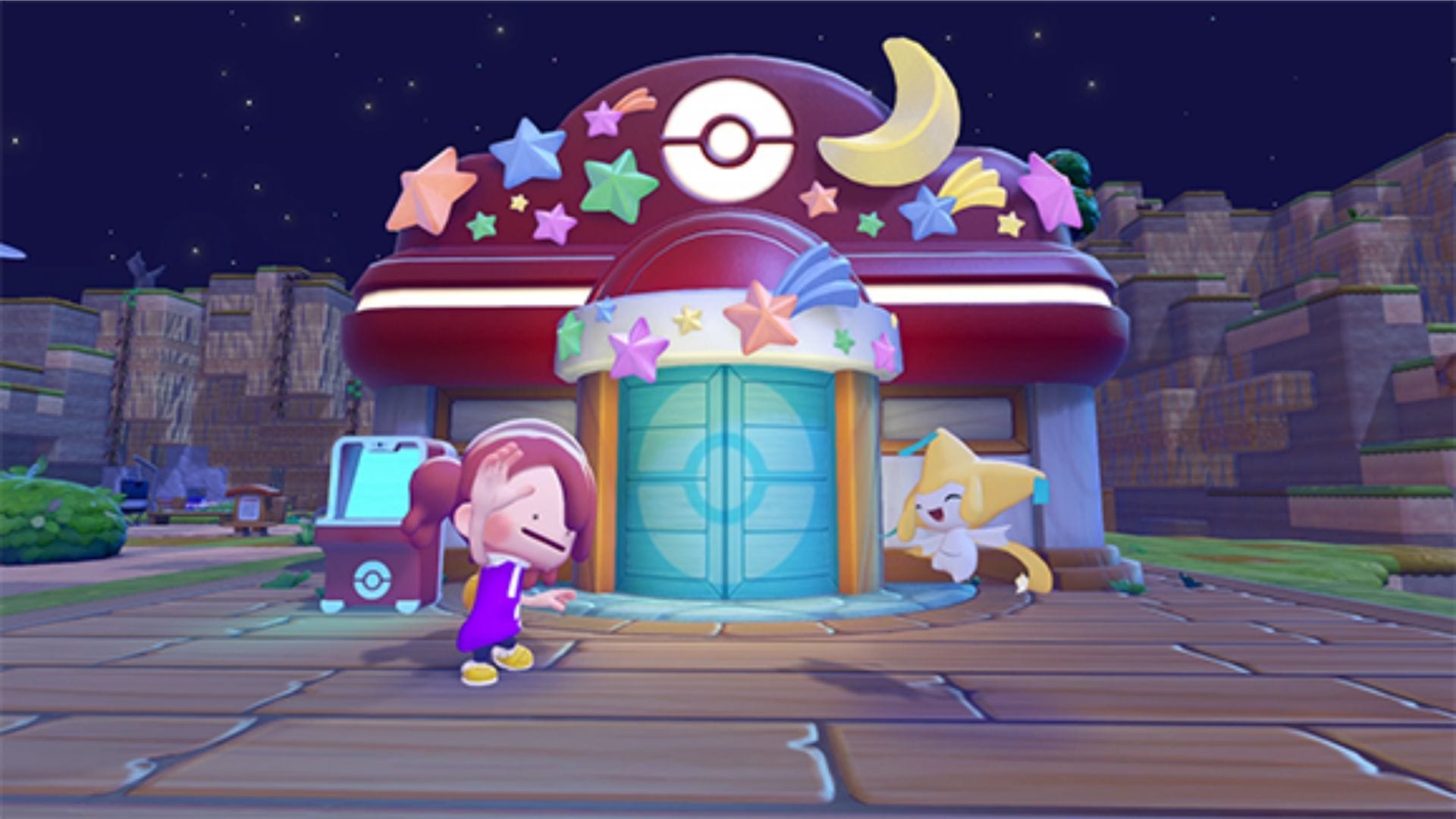 Jirachi em Pokémon Pokopia (imagem via TPC)