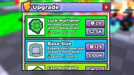 O menu de atualizações (imagem via Roblox)