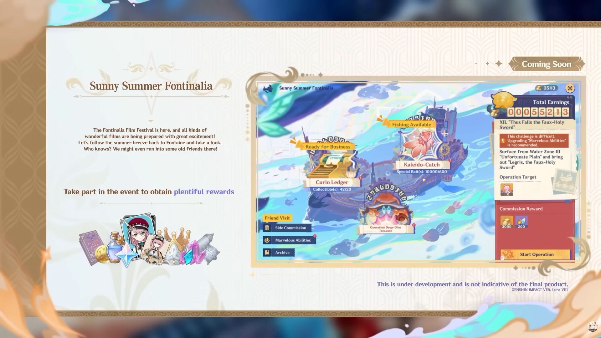 Evento principal da versão Luna VIII (imagem via HoYoverse)