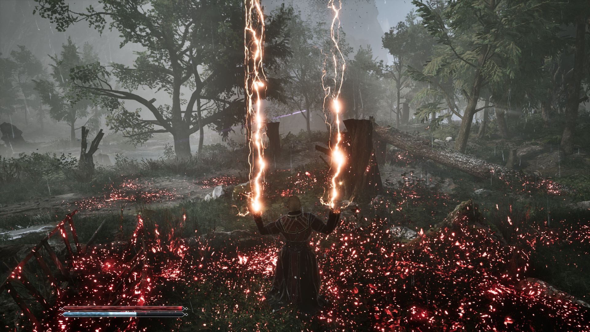 A magia do fogo é uma das primeiras magias que você pode obter no Gothic 1 Remake (Imagem via Alkimia Interactive)