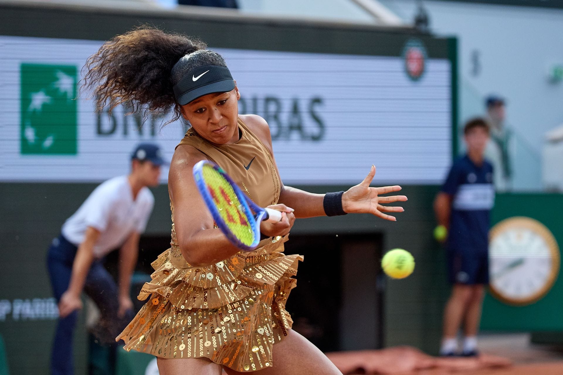 Naomi Osaka do Japão no Aberto da França de 2026 em Roland Garros em Paris, França. (Foto de Getty Images)