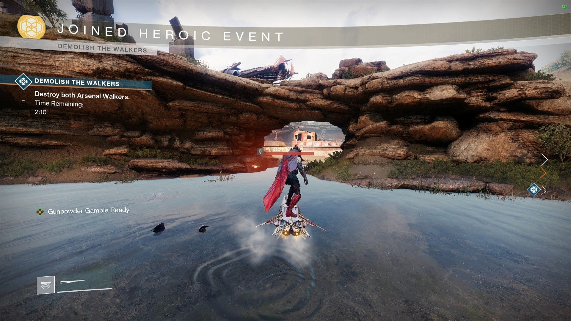 Abertura subterrânea do local do evento público (imagem via Bungie)
