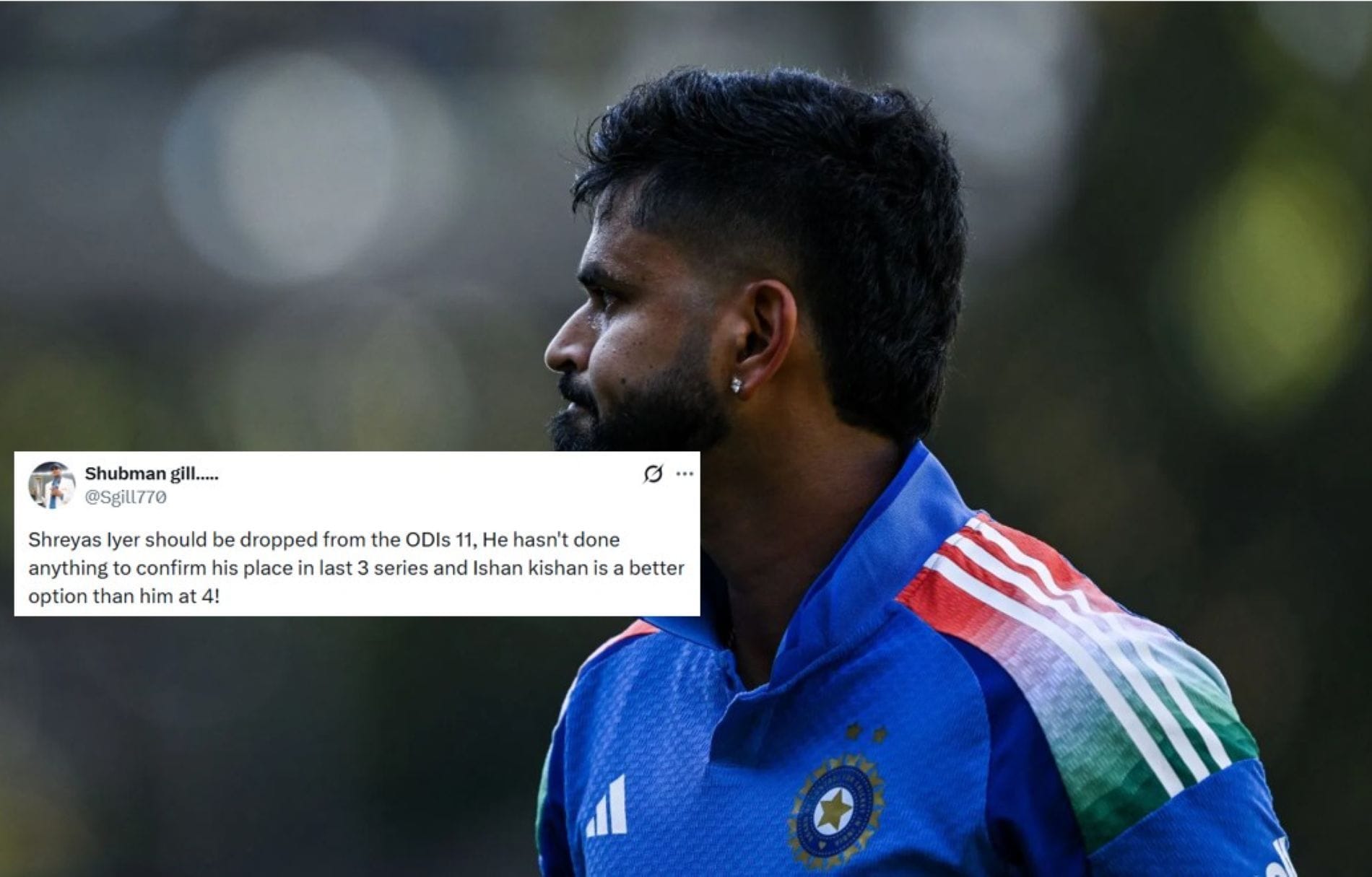 "Same as Suryakumar Yadav after becoming the T20 captain" - Fans slam Shreyas Iyer for another low score in IND vs AFG 2026 2nd ODI