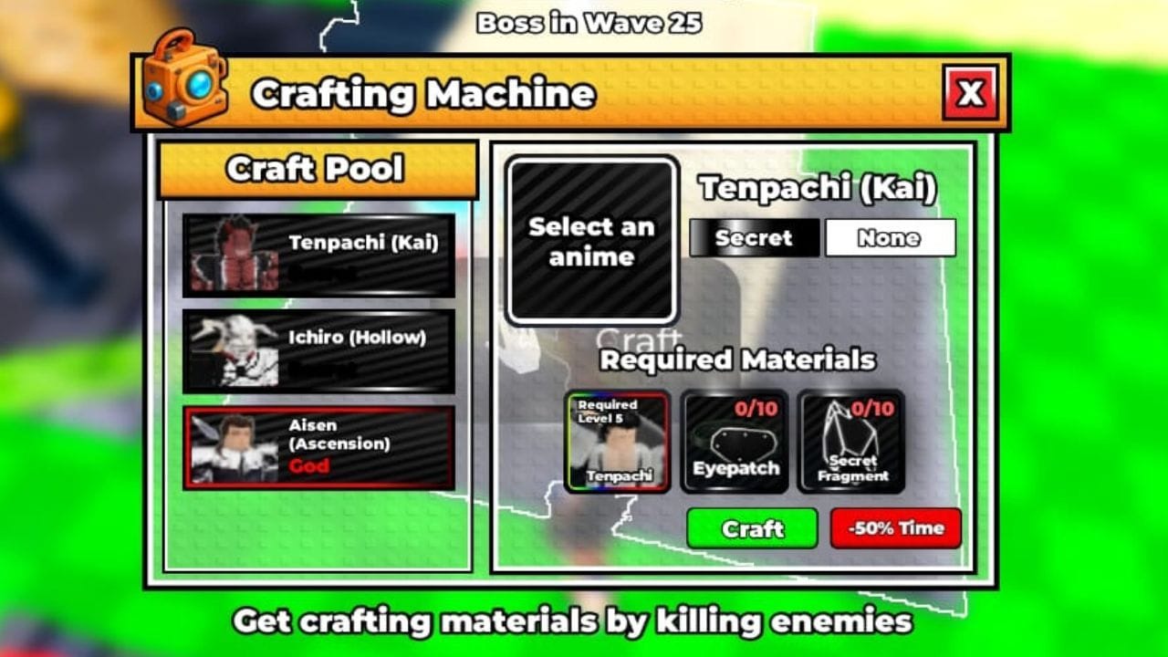 Máquina de artesanato (imagem via Roblox)