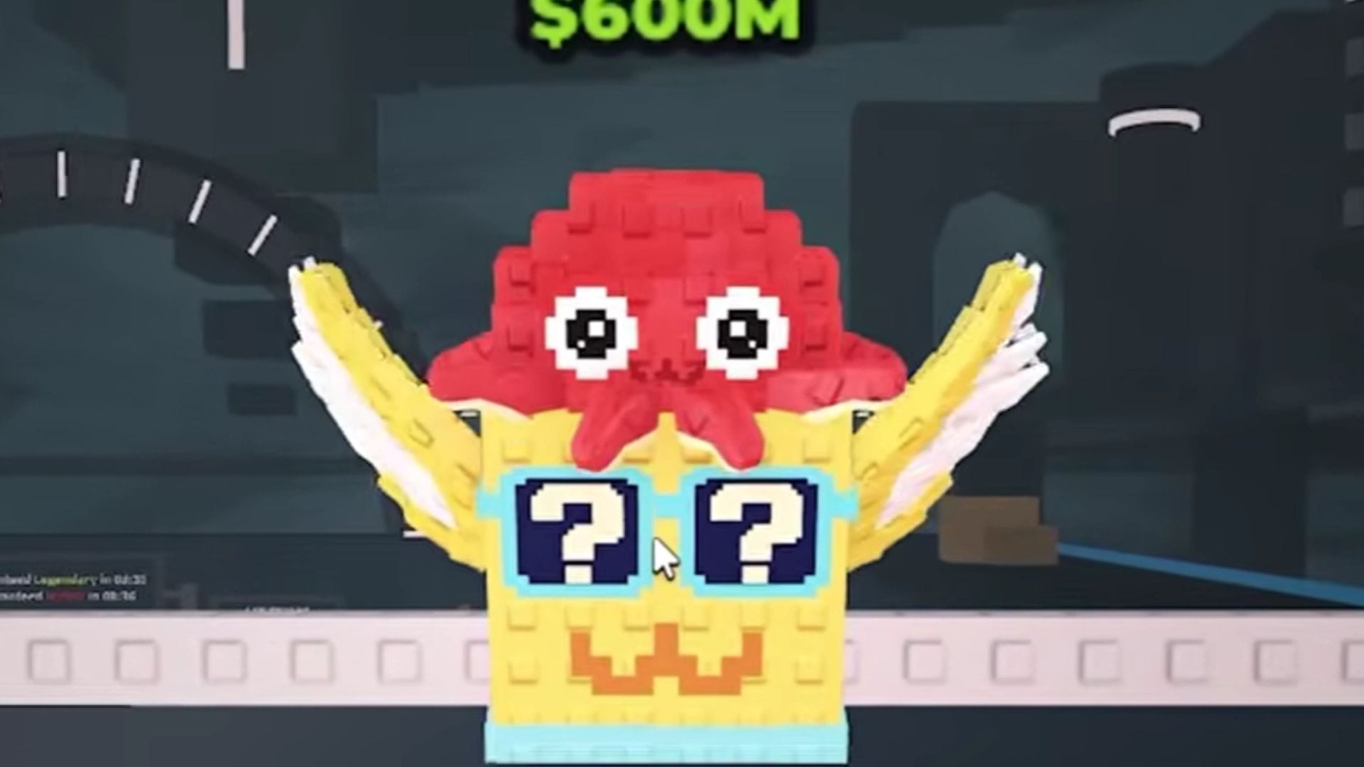 O Octo Lucky Block (imagem via Roblox || YouTube/@RealSkellyPlays)