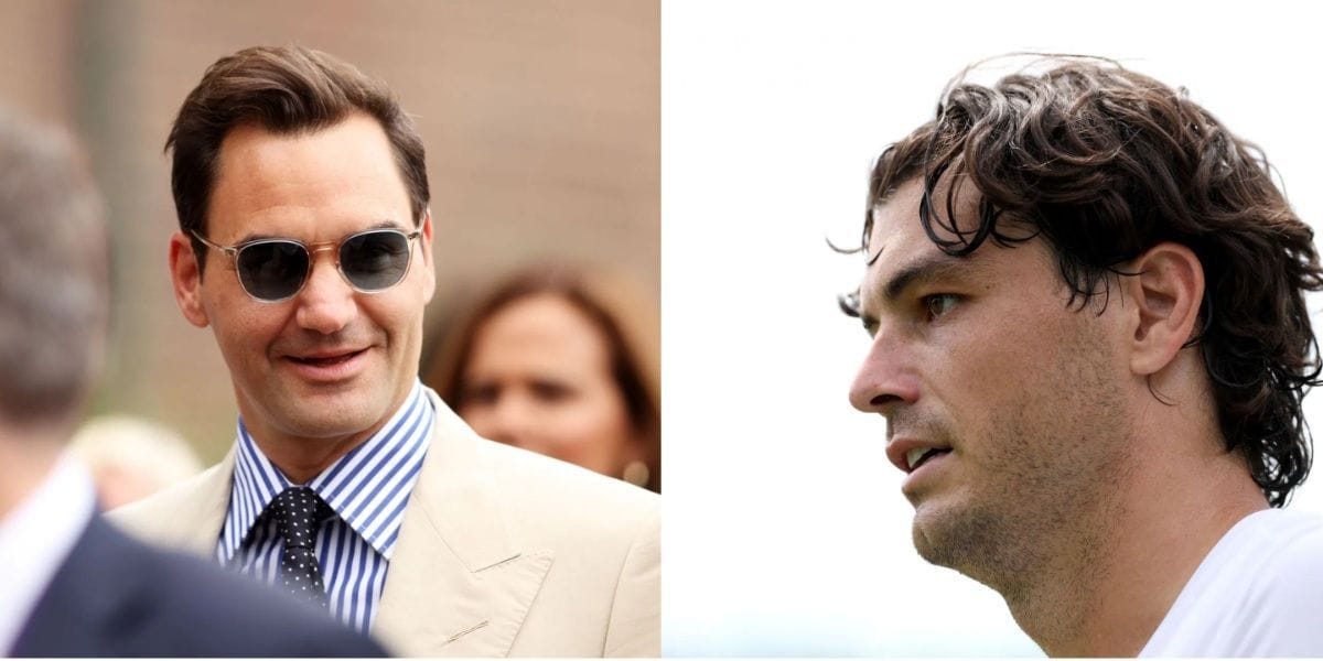 "No aura compared to Roger Federer" - Taylor Fritz brutally trolled by fans after replicating Swiss' old look at Wimbledon 1R