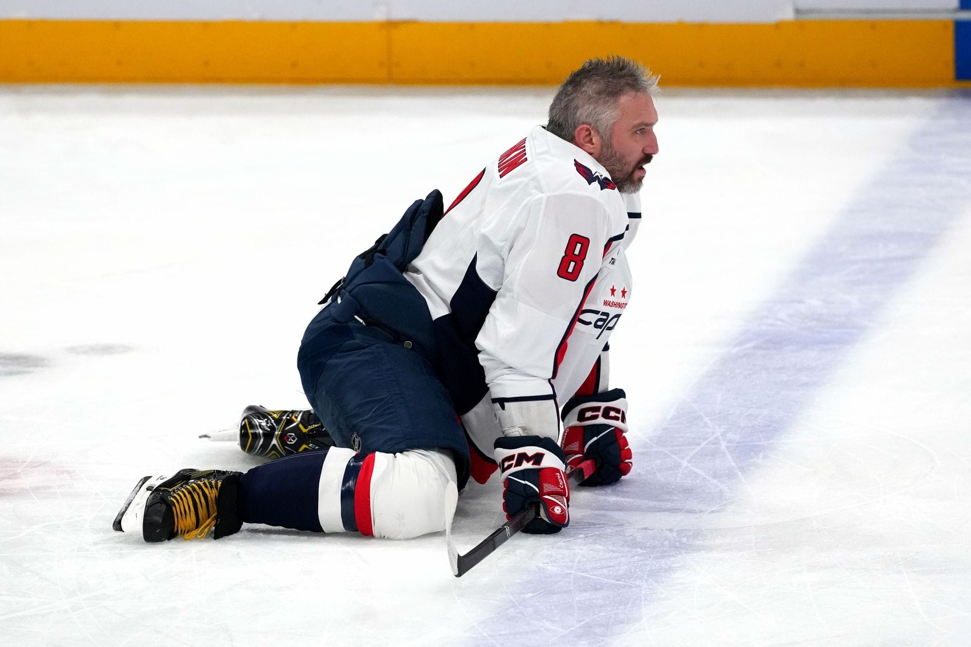 Ovechkin em ação durante o aquecimento - Fonte: Getty