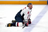 Ovechkin em ação durante o aquecimento - Fonte: Getty