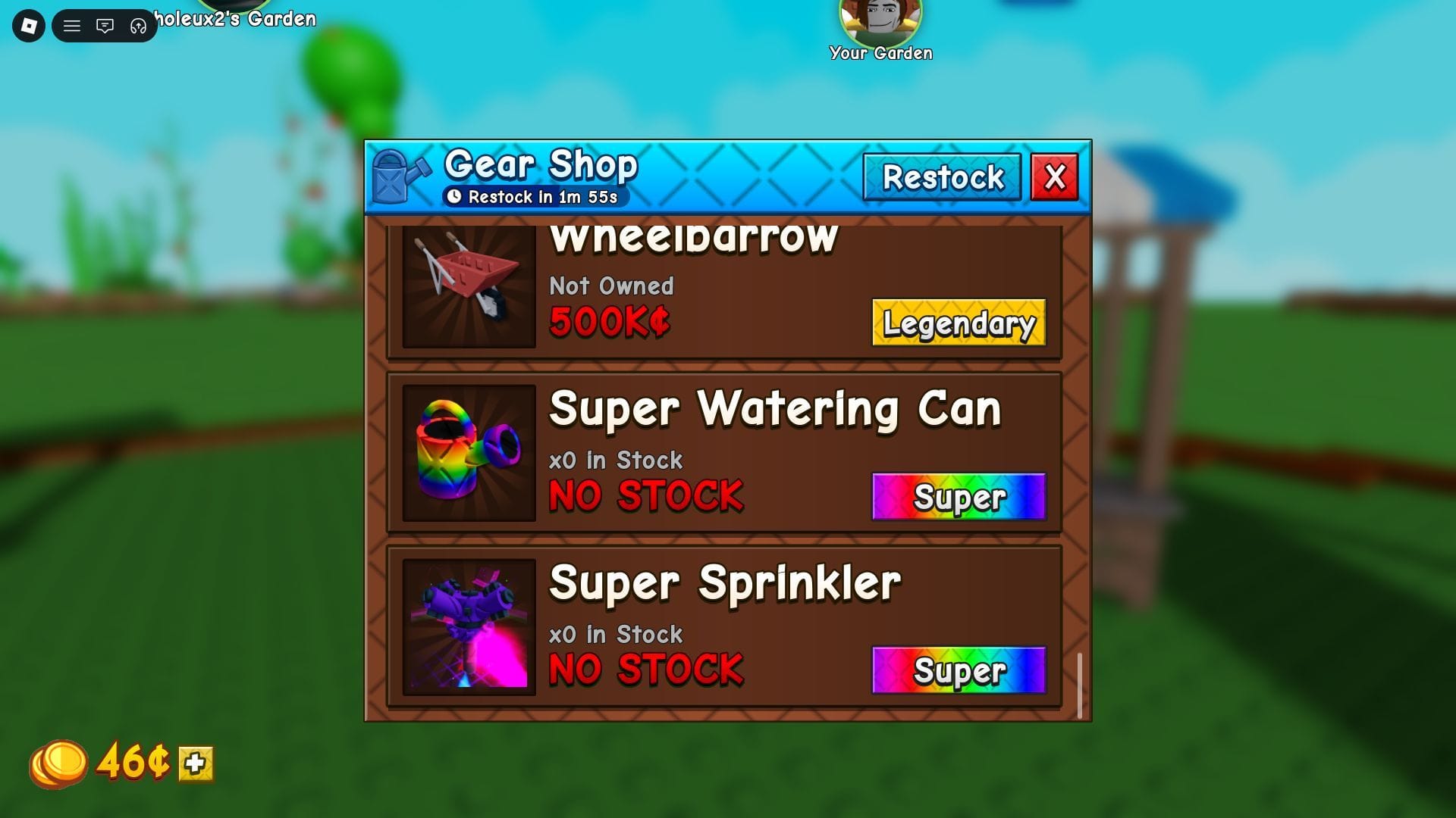 Gears podem ser comprados na Gears Shop (Imagem via Roblox)