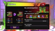 Todos os itens necessários para evoluir o Bio-Android (Imagem via Roblox)