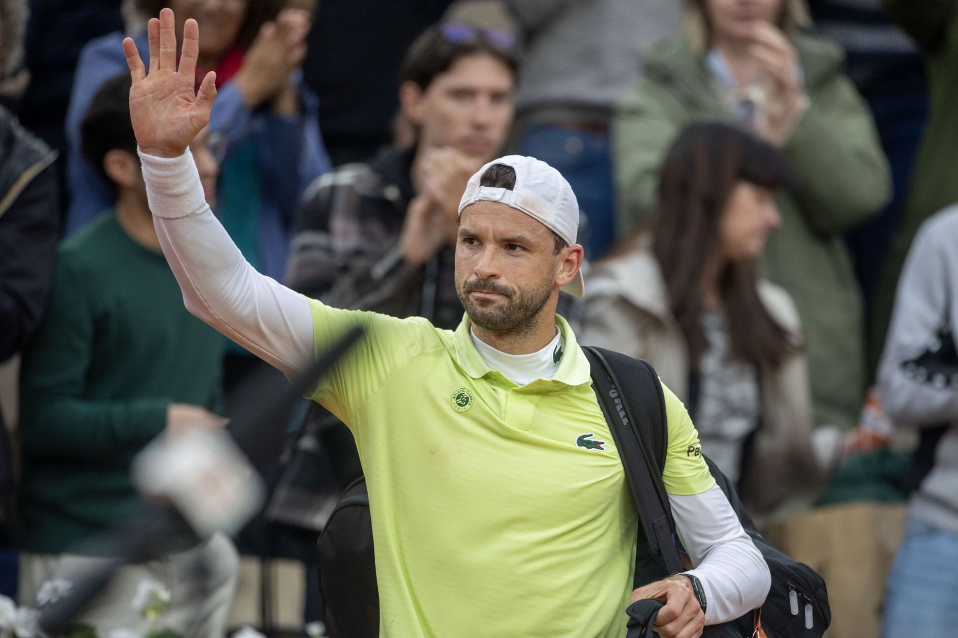 Grigor Dimitrov no Aberto da França de 2026. (Fonte: Getty)