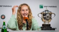 Mirra Andreeva at the 2026 French Open at Roland Garros in Paris, France (Photo by Getty Images)
