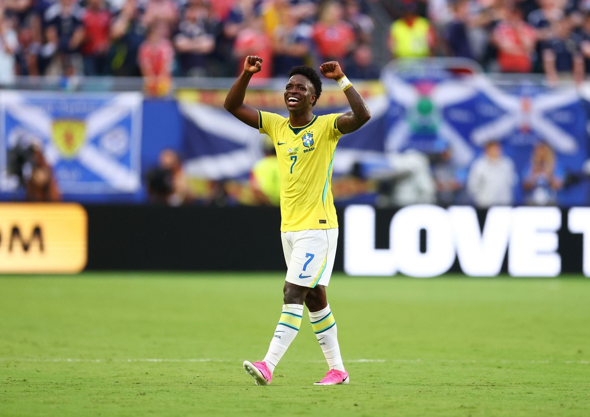 Vinicius Jr joins elite Brazil FIFA World Cup list after scoring in clash against Scotland