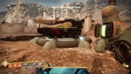Tanque próximo ao console de uma bateria de Destiny 2 (Imagem via Bungie)