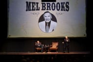 Mel Brooks conversa no palco com Kevin Salter após exibição de "Selas Flamejantes" no Santander Performing Arts Center em 20/05/2017 (Fonte: Getty(