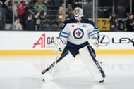 Hellebuyck skates during warmup - Source: Getty