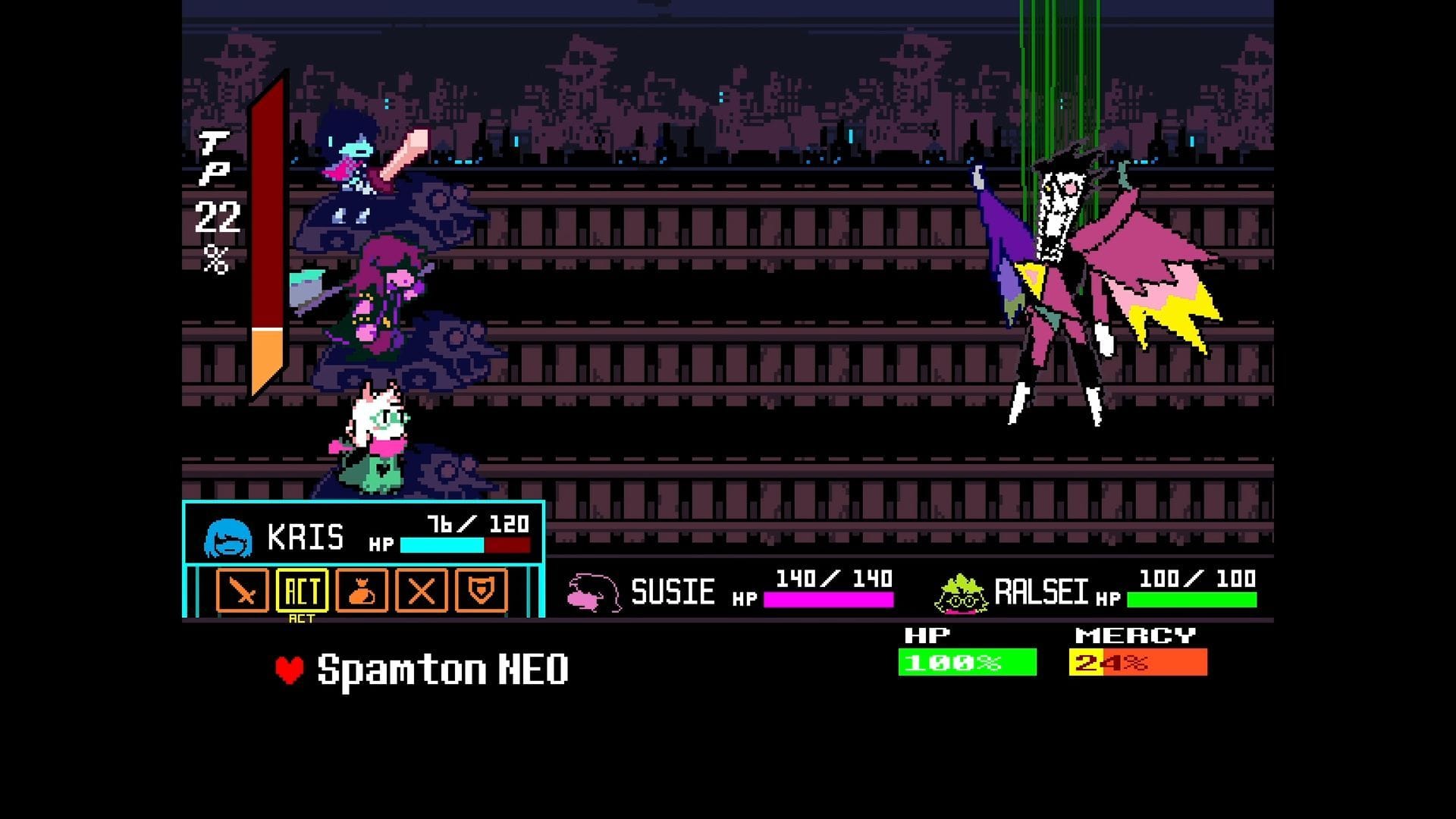 Luta contra Spamton NEO (Imagem via Toby Fox || YouTube/@Al-AmeenAdewunmi)