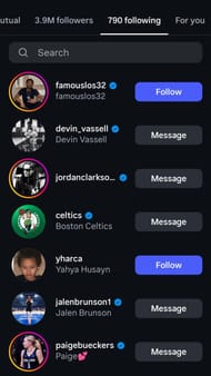 Jaylen Brown ainda segue o Boston Celtics no Instagram.