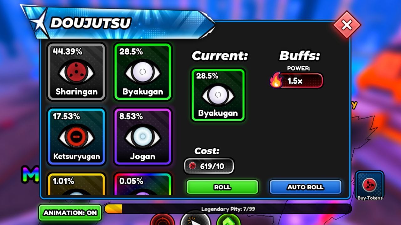 The Doujutsu gacha (Image via Roblox)