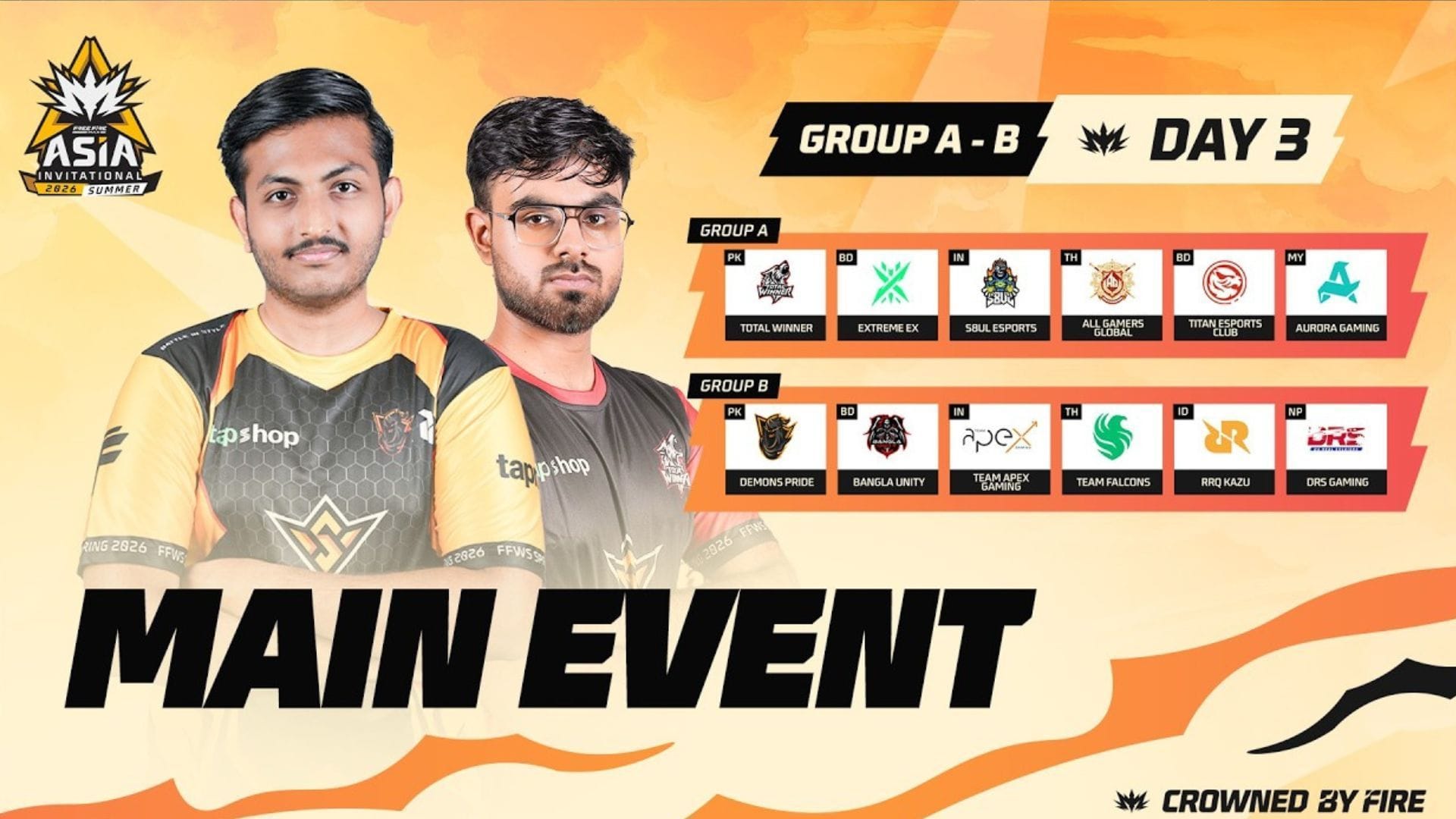 FFMAI 2026 Main Event Day 3: Date, groups, schedule, and how to watch