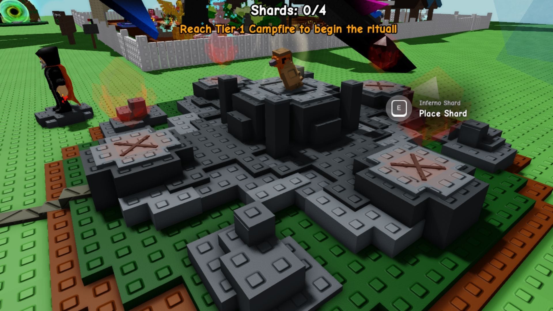 O altar do ritual da fogueira (imagem via Roblox)