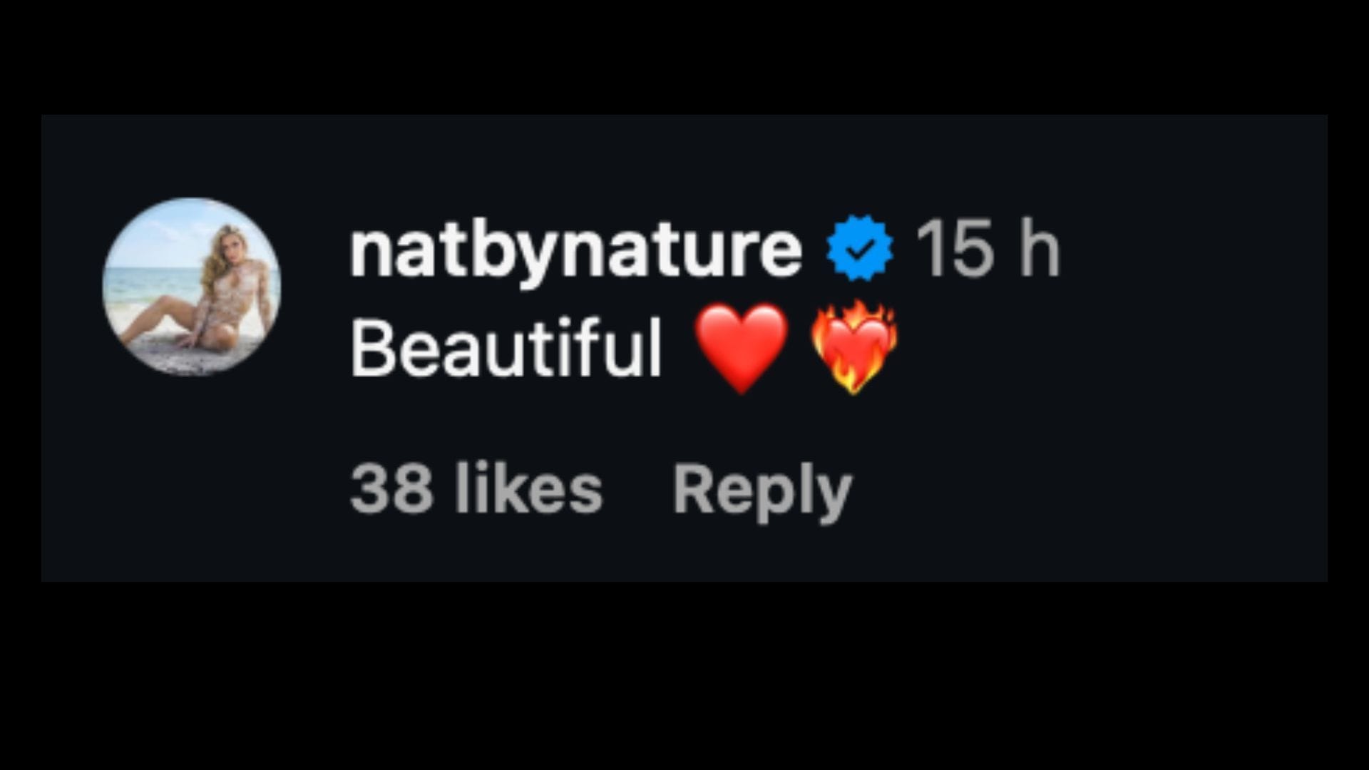 Natalya reage à foto de Mona no Instagram. (Imagem via Instagram/@mercedesmone) 