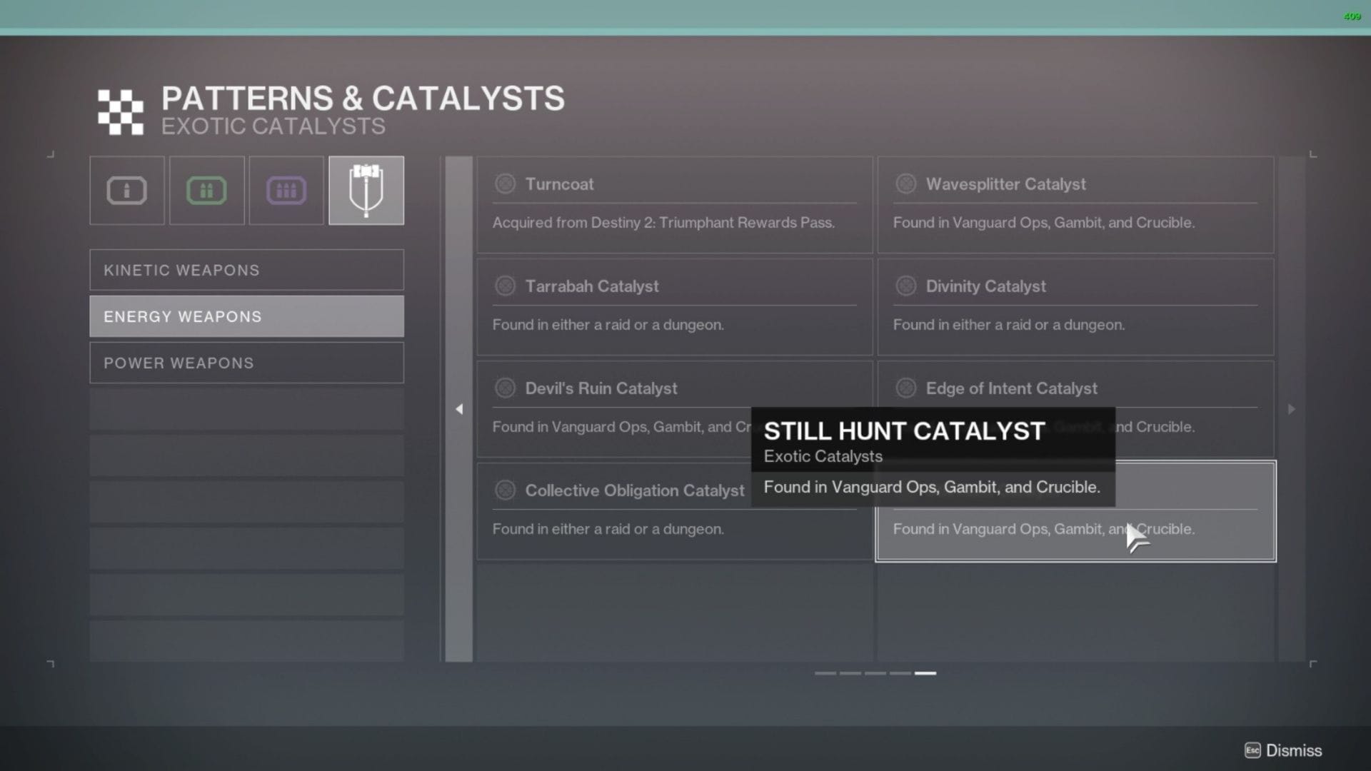 The Still Hunt Catalyst will take some grinding, but it's 100% worth it (Image via Bungie || Sportskeeda)