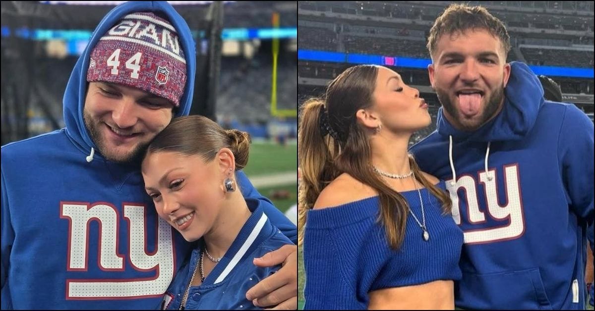 Cam Skattebo’s GF Chloe Rodriguez poses with her “little meatballs” under New Jersey sun