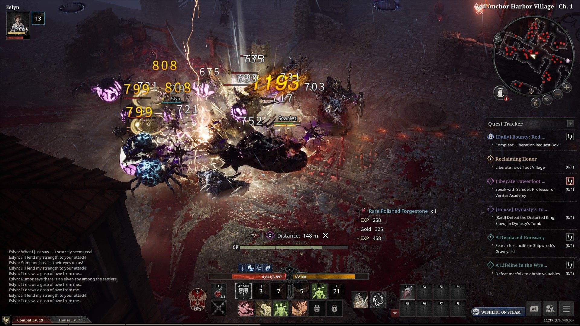Guillotine and Eruption Sin fundamentally do similar things for twice the fun (Image via Nexon)