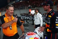 Max Verstappen e Zak Brown no Grande Prêmio de Abu Dhabi de 2025 - Fonte: Getty - Fonte: Getty