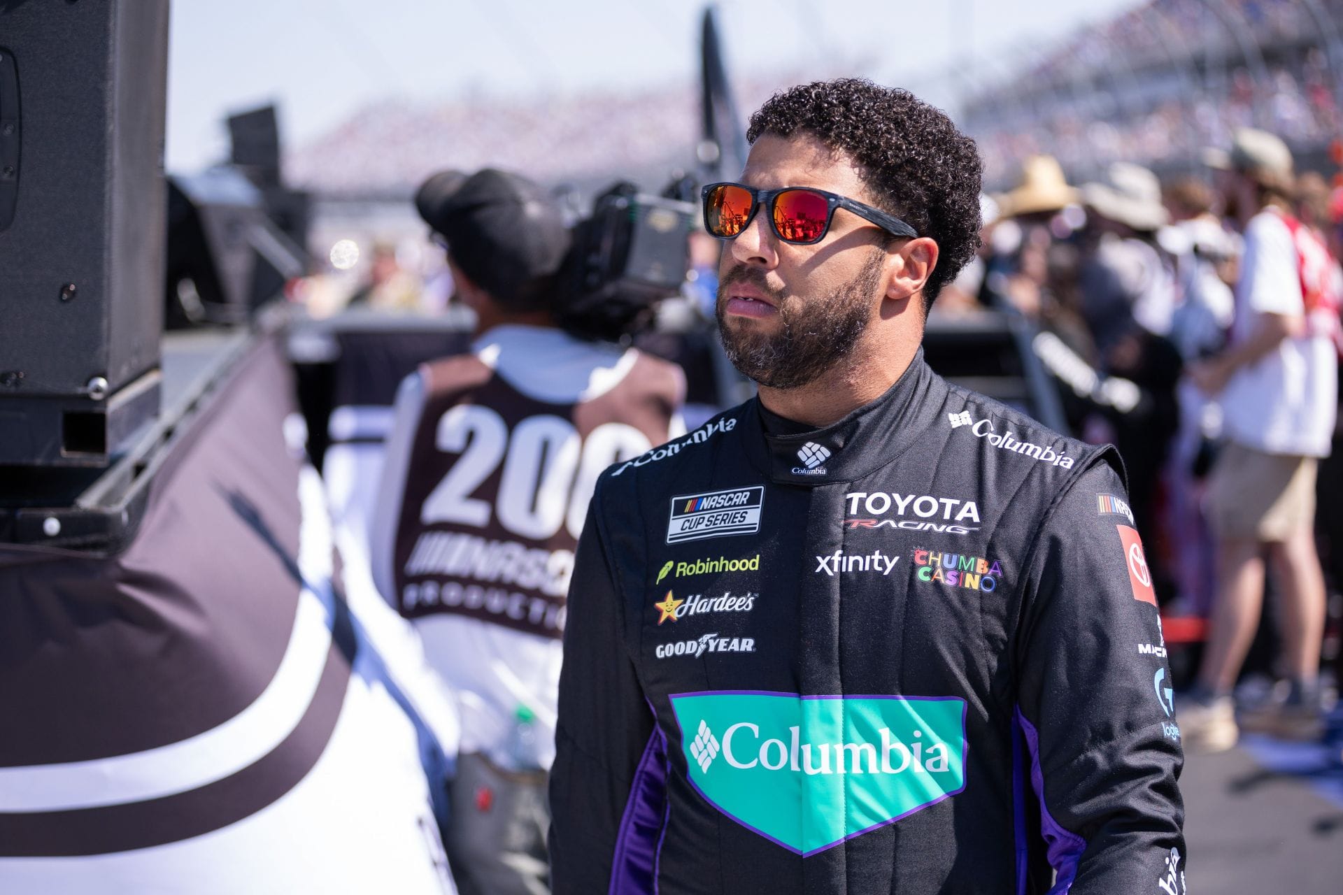 "Busting our a**": Bubba Wallace frustrated with No. 23 Toyota's results despite P2 finish at Anduril 250