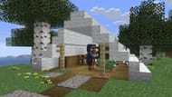 Há uma pequena dica de Mojang de que este é um acampamento de comerciantes errantes (Imagem via Mojang Studios || Sportskeeda)