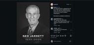 Os fãs da NASCAR prestam homenagem a Ned Jarrett. Fonte: Captura de tela via Instagram/@nascar.