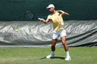 Novak Djokovic retratado no Campeonato de Wimbledon de 2026 | Fonte da imagem: Getty