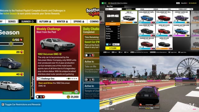 Possua e dirija o DeLorean (Imagem via SK Gaming || Xbox Game Studios)