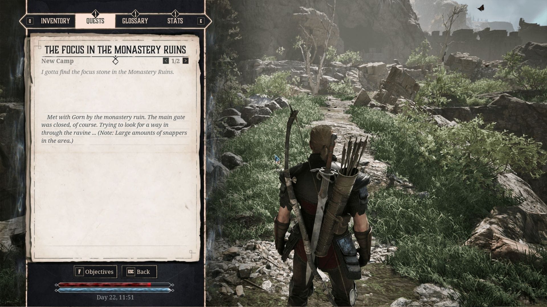Gothic 1 Remake walkthrough: How to complete The Focus in the Monastery Ruins