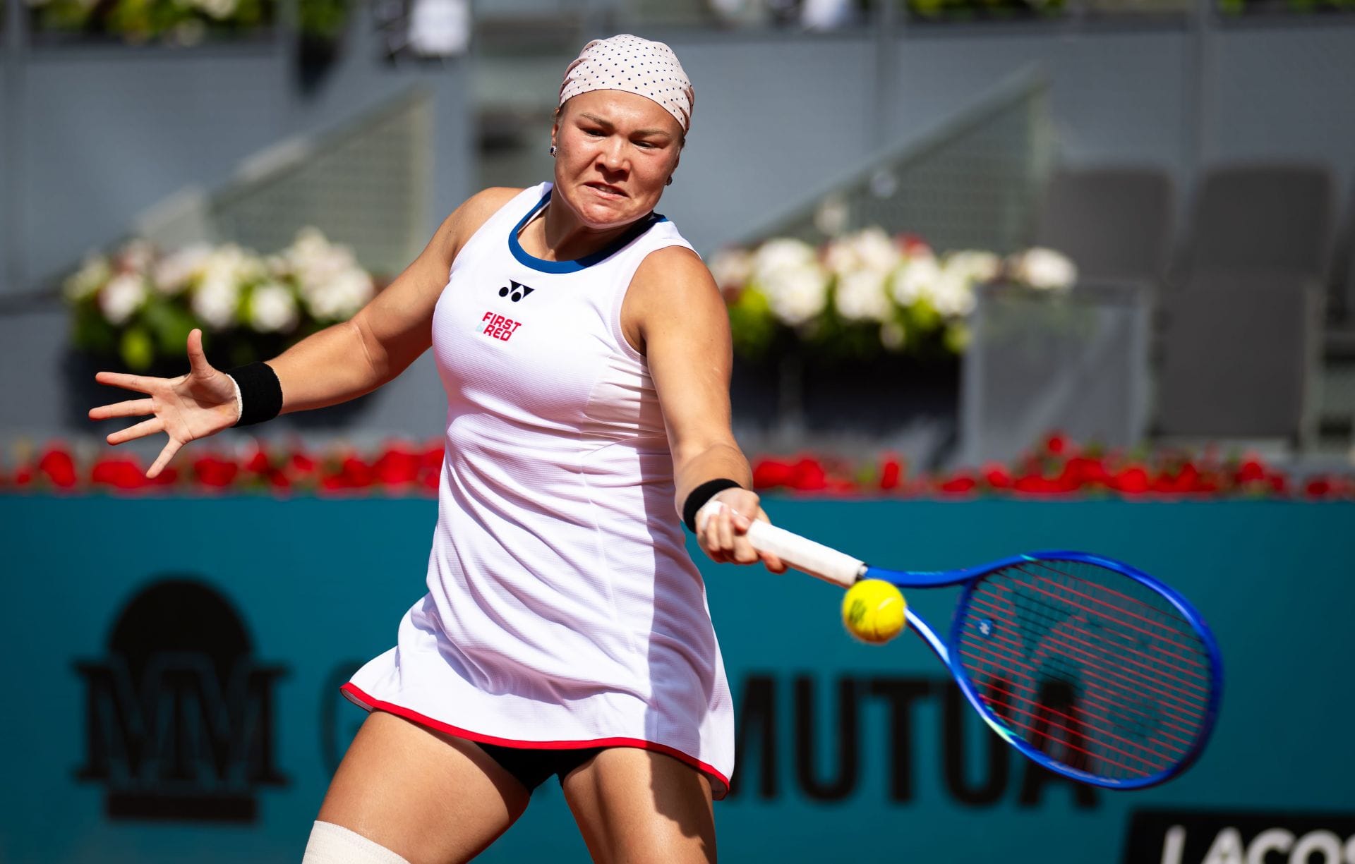 Diana Shnaider at the Mutua Madrid Open in Spain. (Photo by Getty Images)