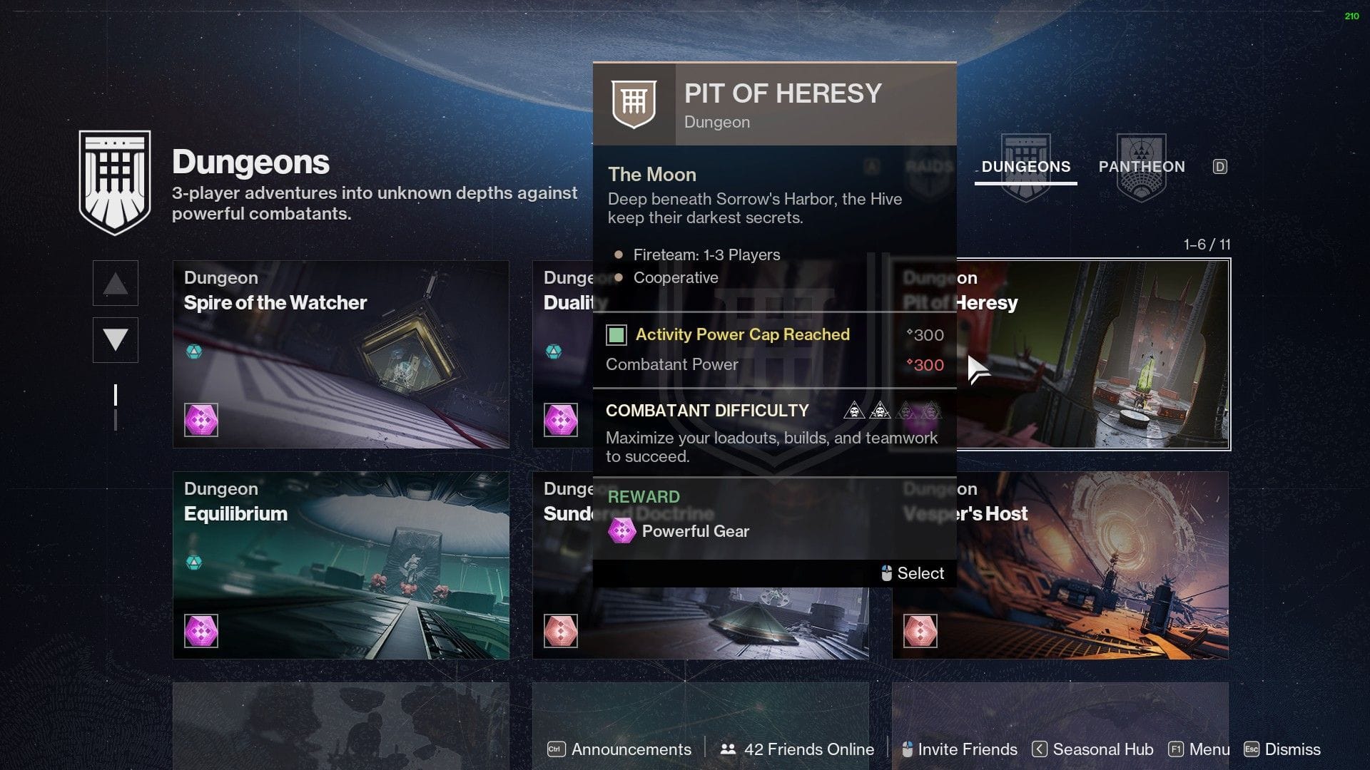Pit of Heresy Dungeon em Destiny 2 (imagem via Bungie) 