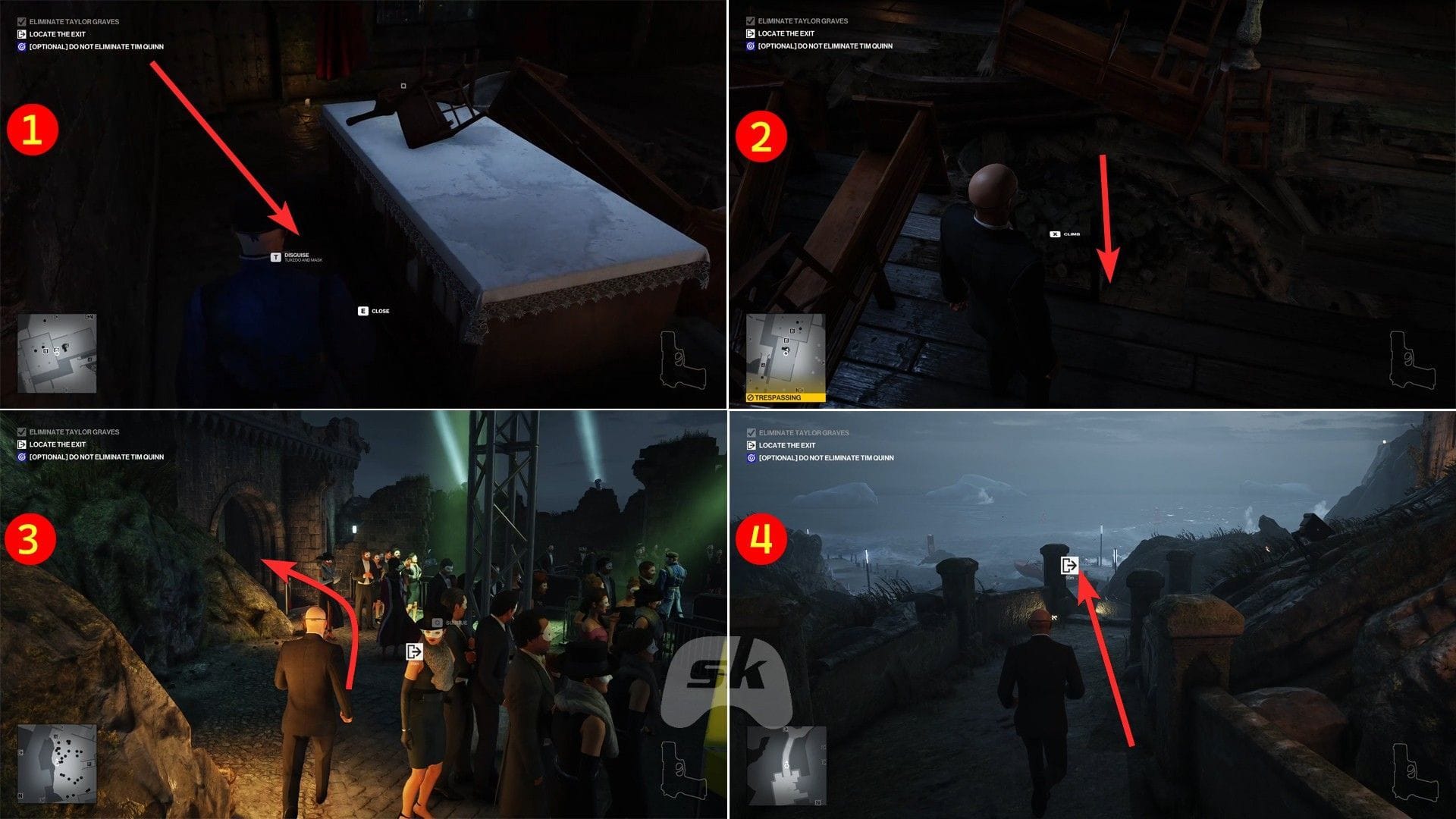Get into your original attire and use the same route to escape (Image via Sportskeeda Gaming || IO Interactive)