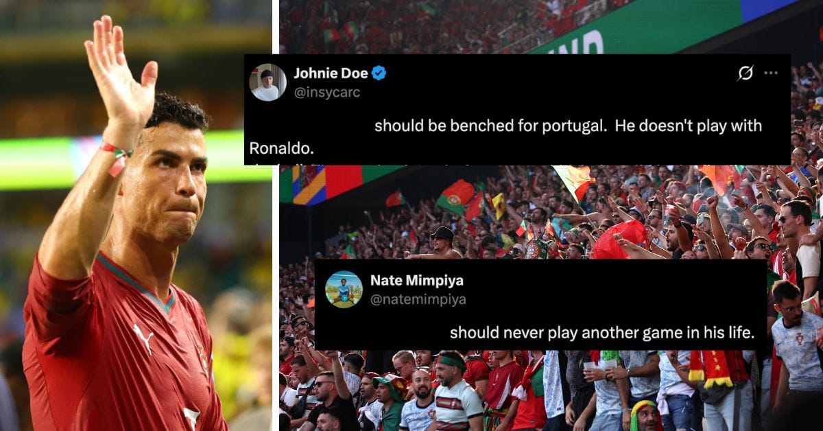 “He doesn’t play with Ronaldo”, “Should never play another game in his life” - Fans slam Portugal star for performance in draw with Colombia