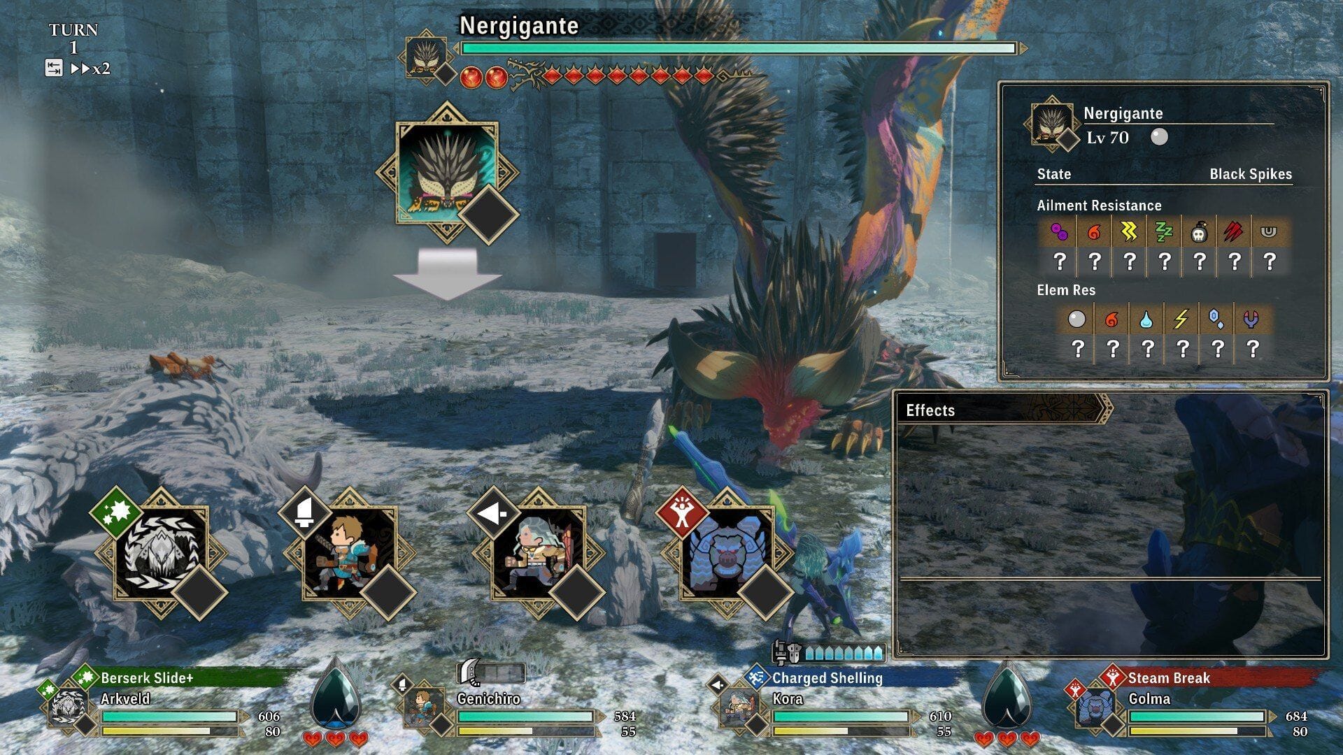 Nergigante is a Level 70 Elder Dragon in Monster Hunter Stories 3 (Image via Capcom || SK Gaming)