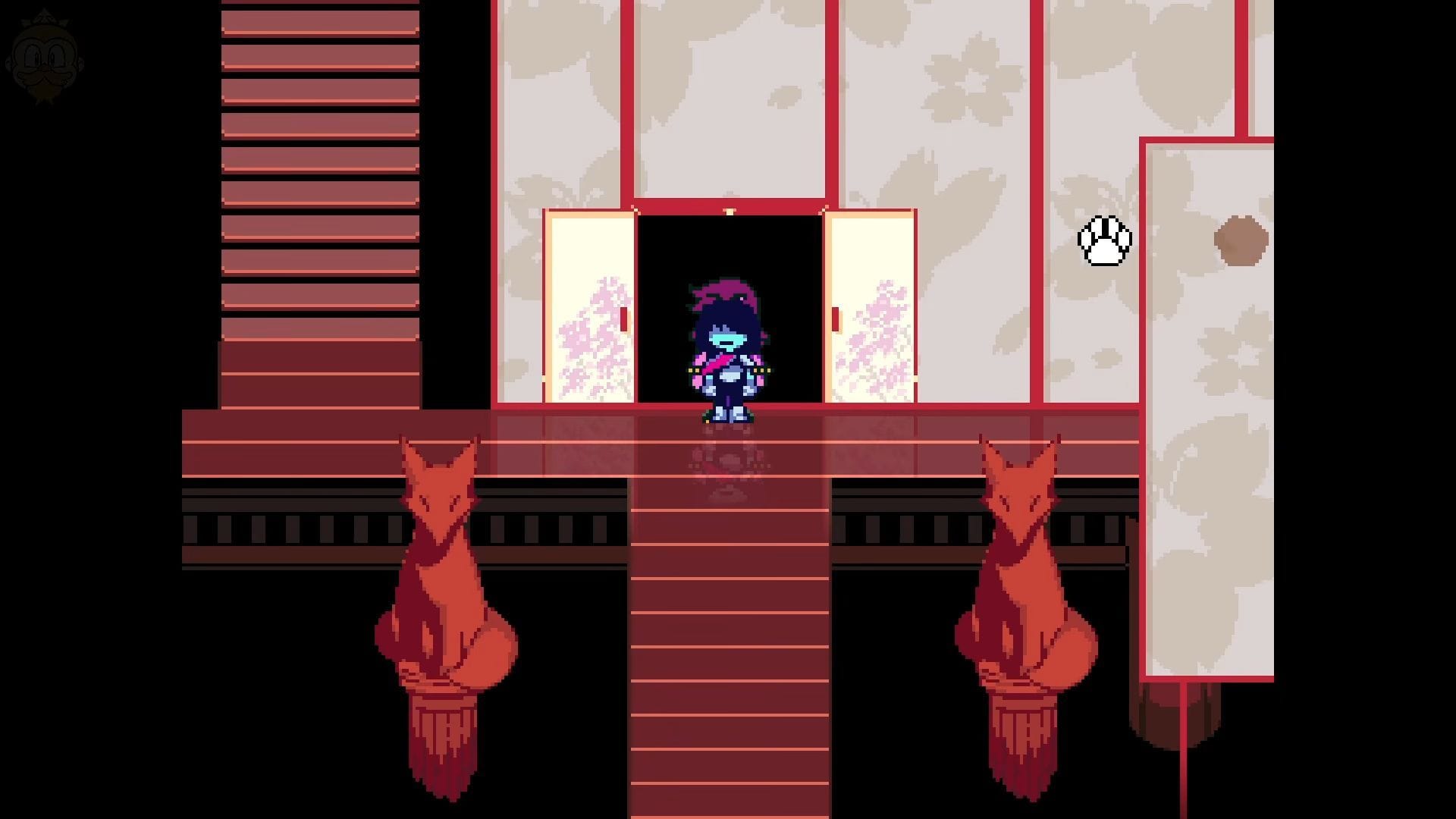 Entre na sala da estátua para encontrar a raposa (Imagem via Toby Fox || YouTube/@MonkeyKingHero)